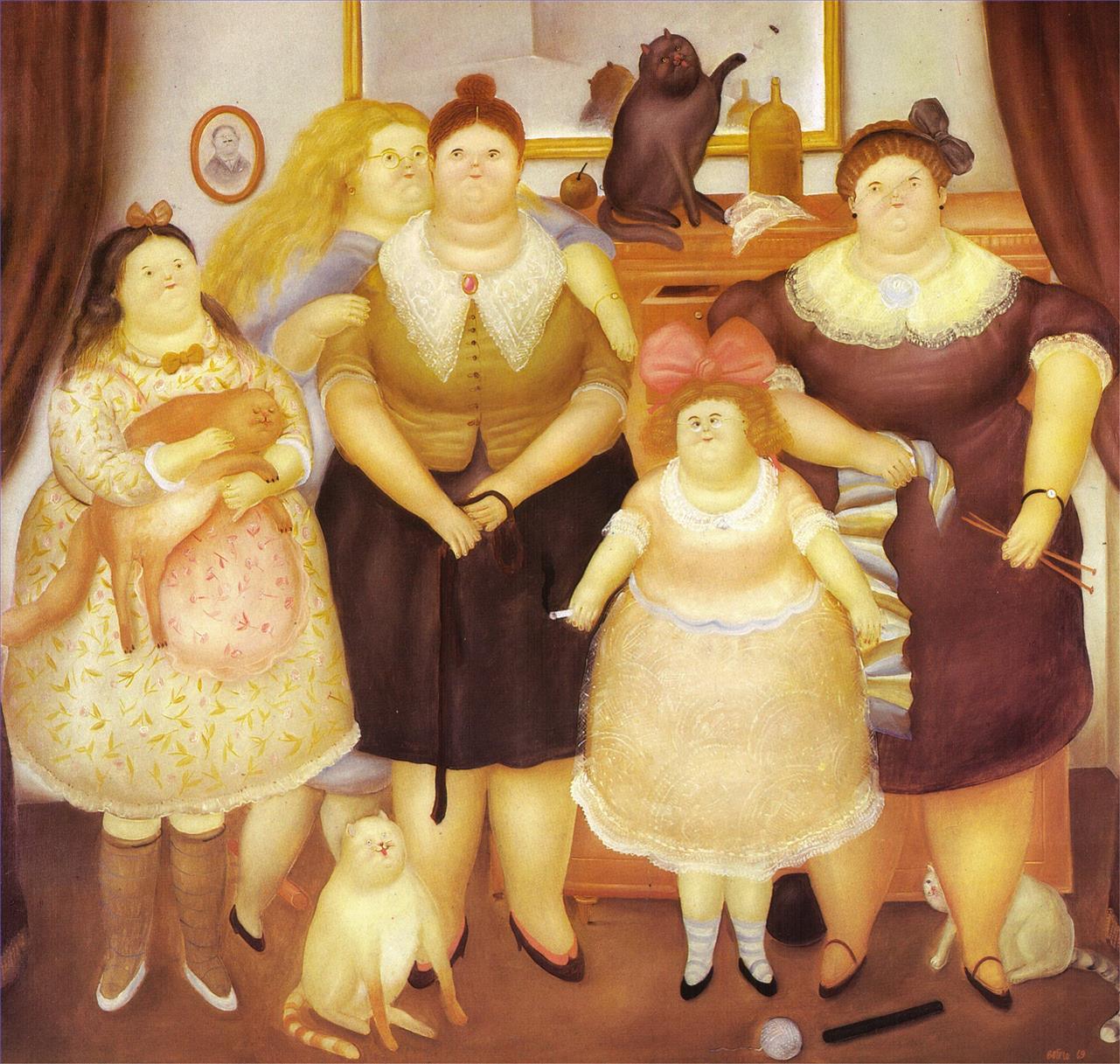 Les Sœurs Fernando Botero Peintures à l'huile